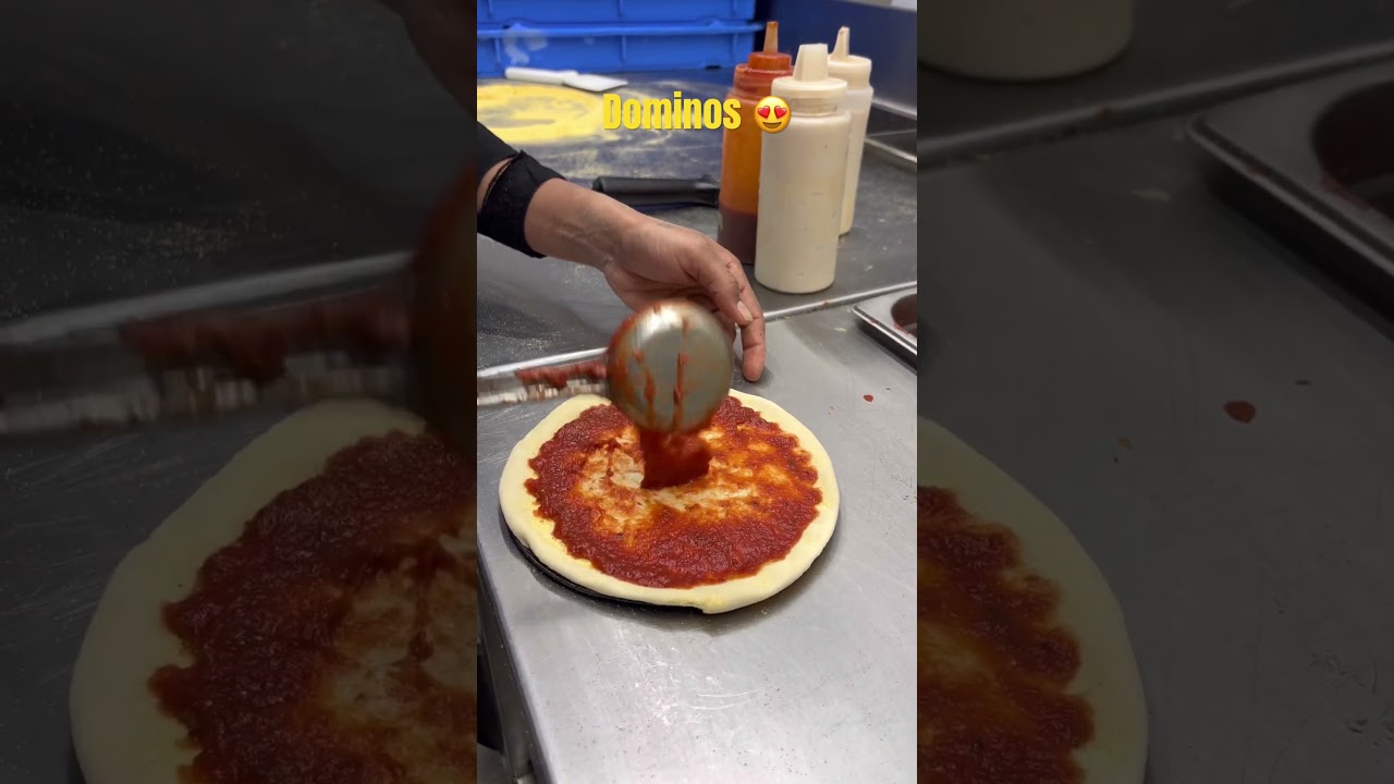 Margarita Pizza making at Dominos