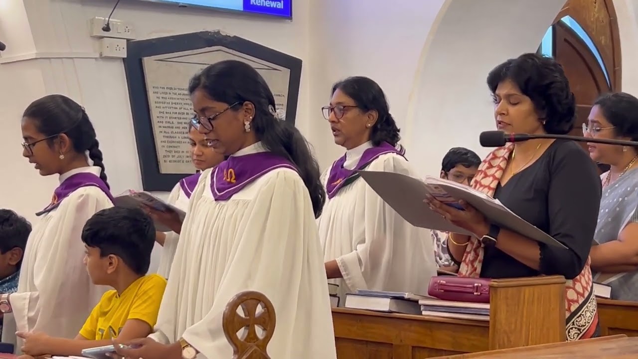 Our choir gave a special song @ CSI St Thomas Eng Church, Santhome yesterday! 👌👏✌️