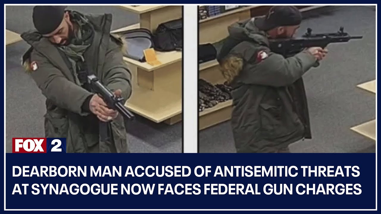 Dearborn man accused of antisemitic threats at synagogue now faces federal gun charges
