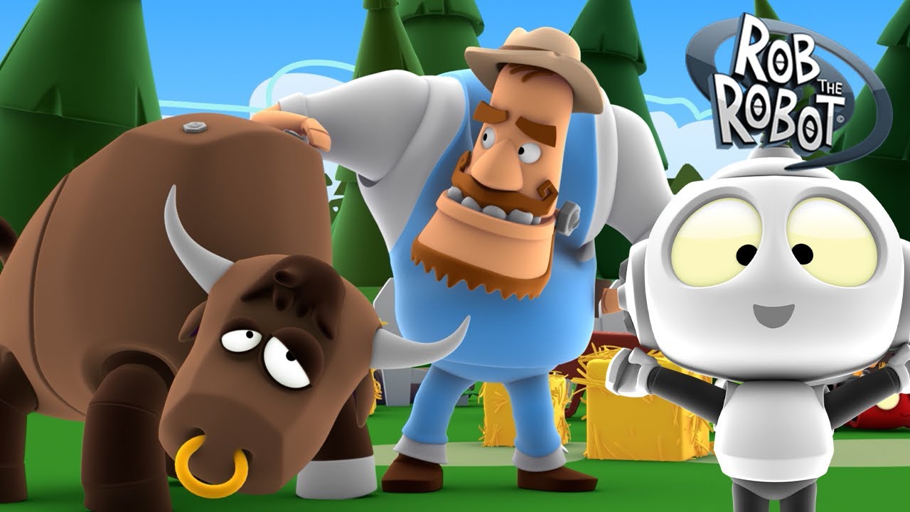 Get Cracking on the Farm | Rob the Robot | Educational Videos for Kids | Robot Cartoons