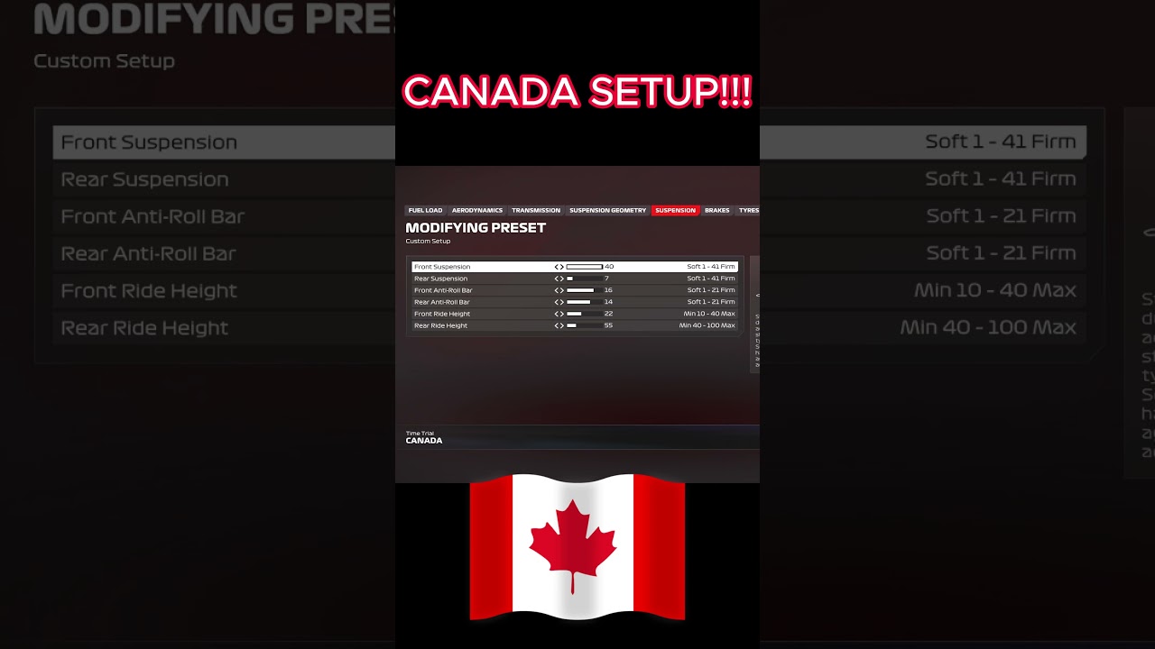 CANADA SETUP!!!  #formula1 #circuit #f1#f124 #setup #redbull #mclaren #mercedes #ferrari #canada