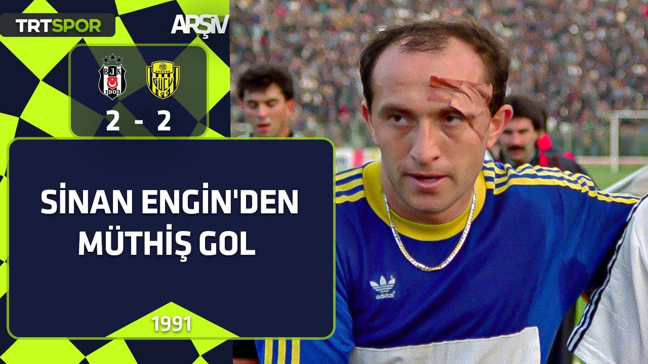 ÖZET | Ankaragücü - Beşiktaş: 2-2 (1990-91 sezonu) | Sinan Engin'den müthiş gol