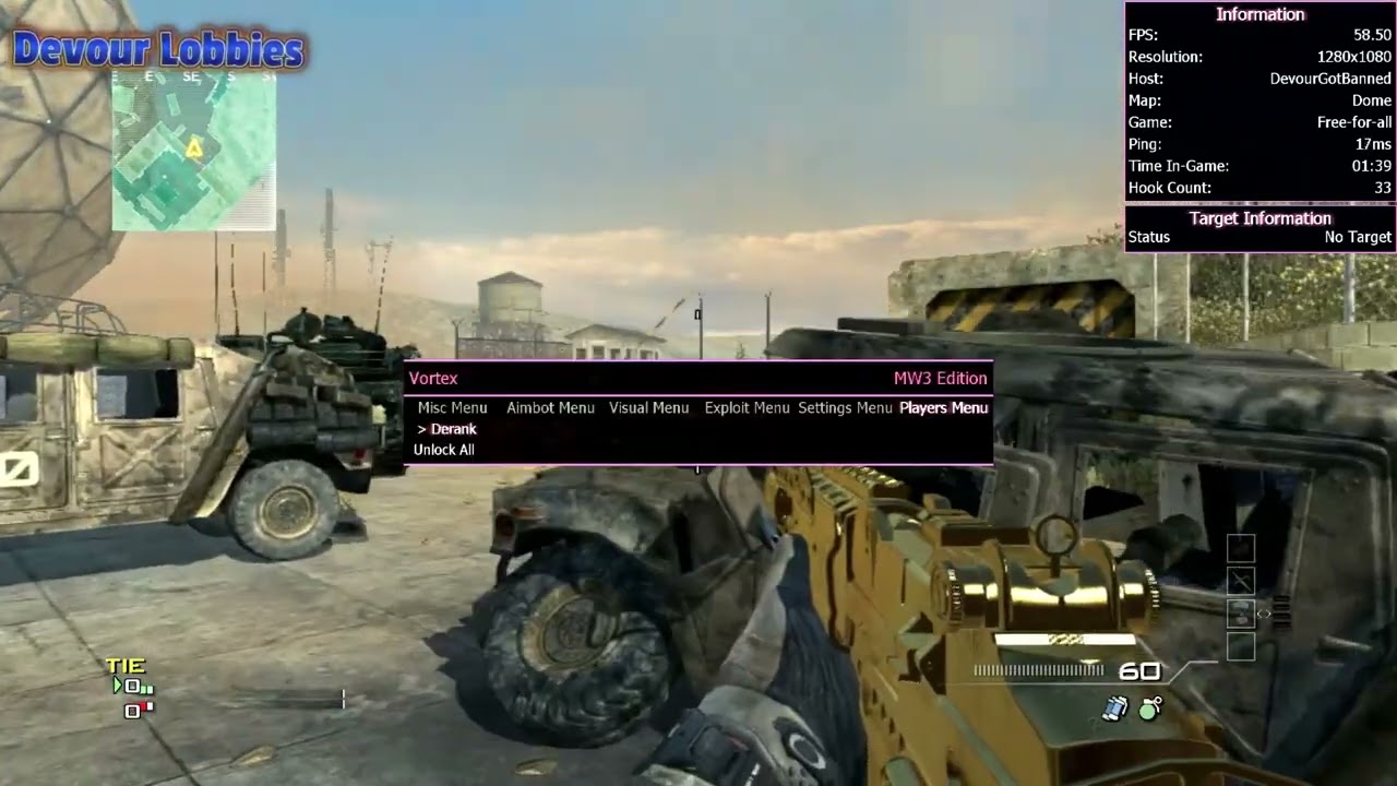 [PS3/MW3] VORTEX FRAMEWORK MOD MENU FOR HEN/CFW (ANTI-AIM,ESP,RECOVERY,RCE & MORE) *Non-Host*