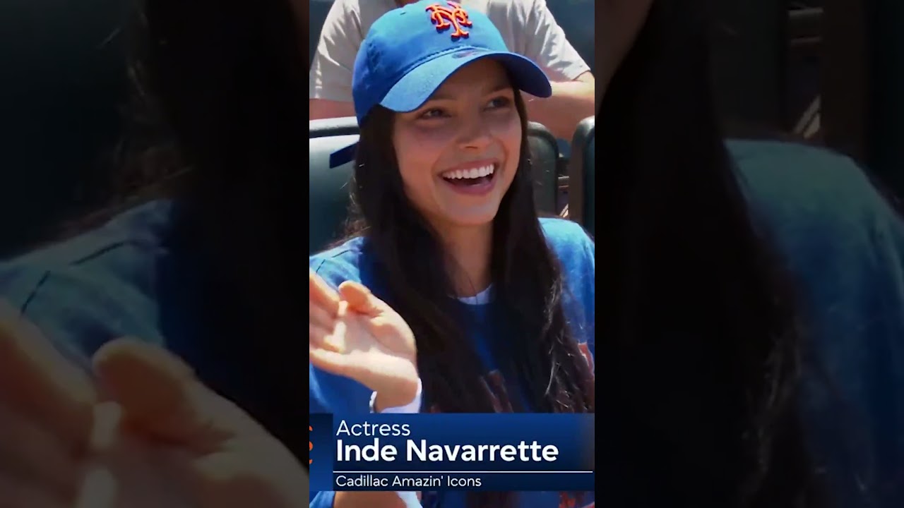 Obsession's Inde Navarrette got to a Mets game 🤩 #obsession #movie #sports #celebrity #shorts