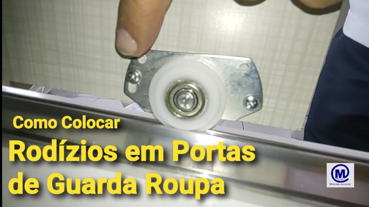 Como colocar Rodízios, RODINHAS, em porta de guarda roupa ( Parte 1) Rodízios simples, sem molas!