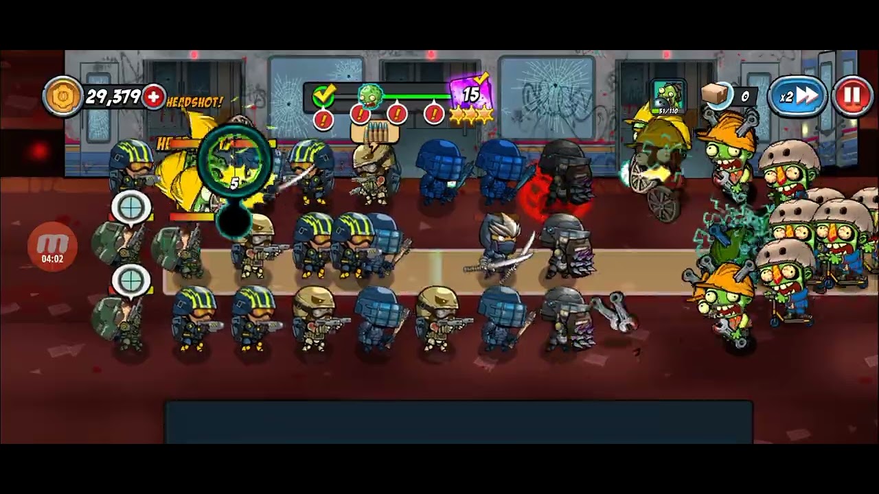 Swat vs Zombies Season 2 Level 15 Subway Nighmare Impossible? 🏆