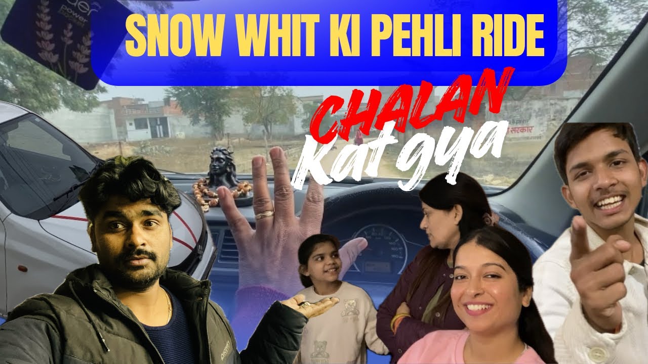 Snow White 🚗 ki pehli ride and Chalaan kat gya 😭😭#Chalaan #barabanki #lucknow #aulto 