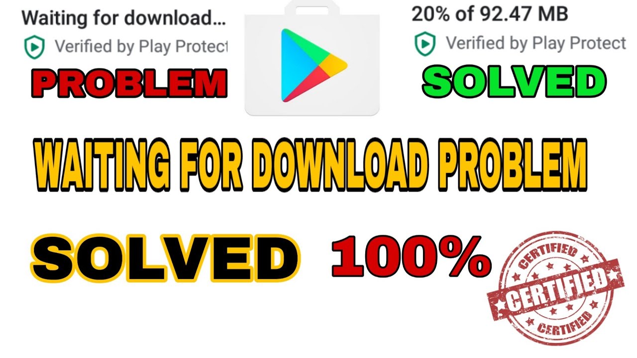 How to Fix Play Store waiting for download problem Solved 2023