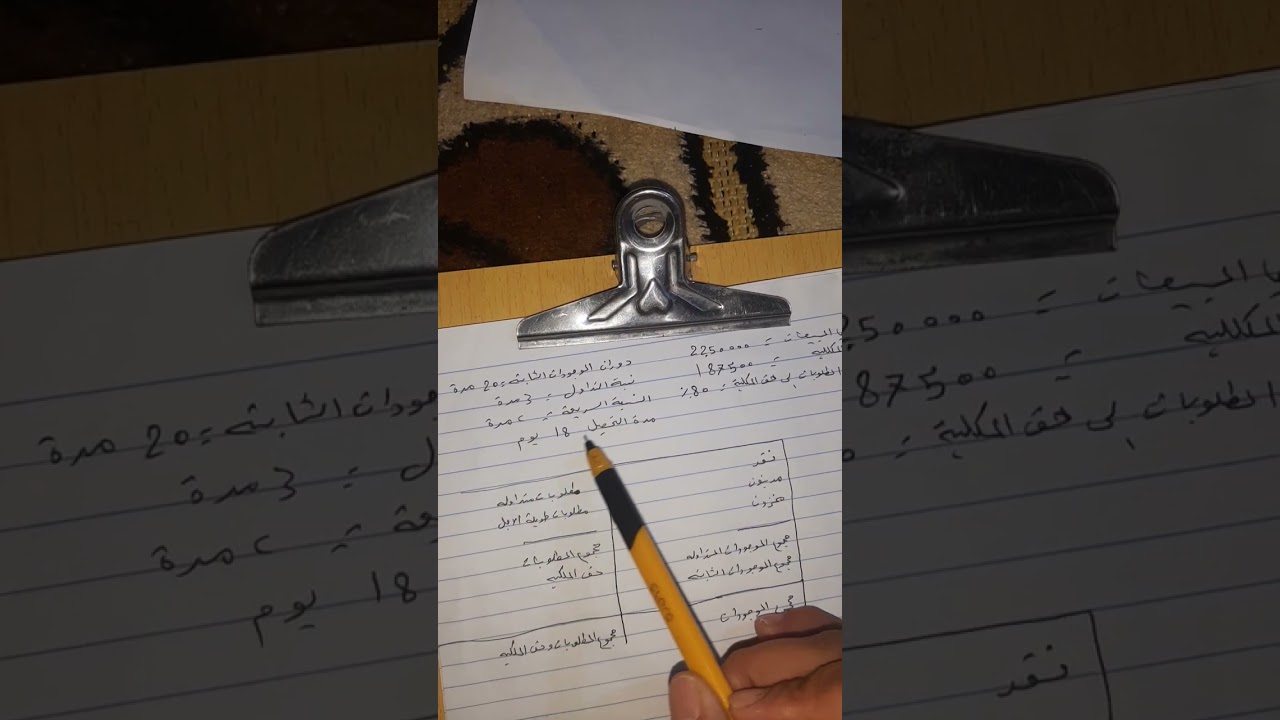 ادارة مالية الفصل ٤  حل التمرين الرابع