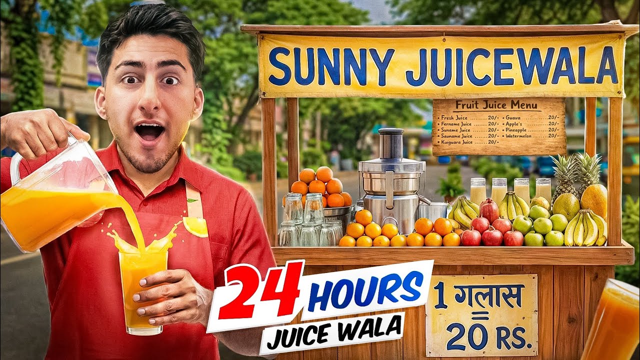 Becoming A JuiceWala For 24 Hours😱How Much Money Can I Make?🤑(New Job Ep-3)