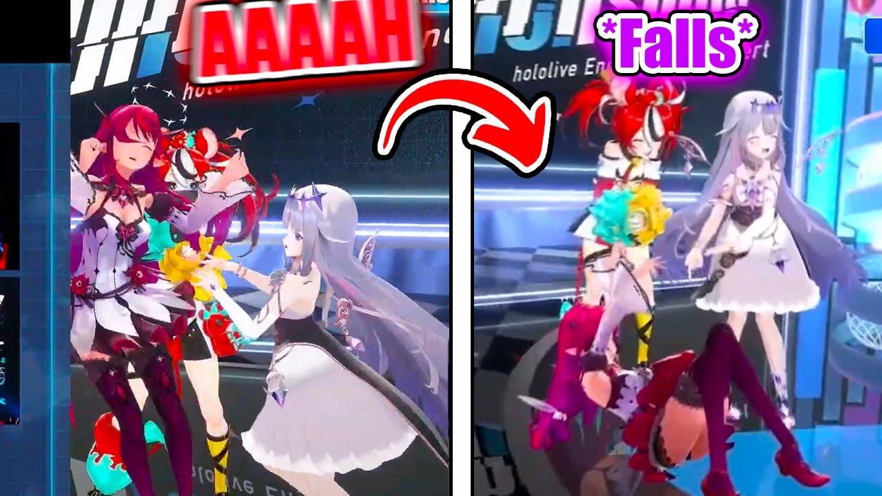 Biboo and Bae Accidentally Push IRyS Too Hard and she Ends up on the Floor【Hololive EN】