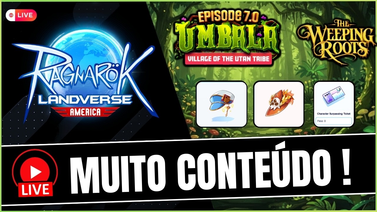 RESET GRATIS !!! Atualização Completa 🌲 Umbala + Eventos ! 🔴 RAGNAROK LANDVERSE AMERICAS - Dia 41