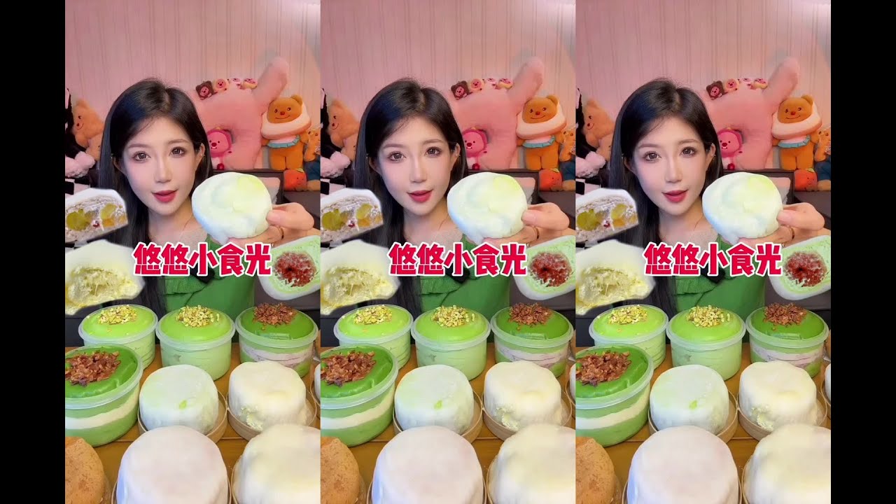 CHINESE MUKBANG SWEETFOOD,CAKE EATING SHOW EATING SPICY NOODLES xiaoxiao