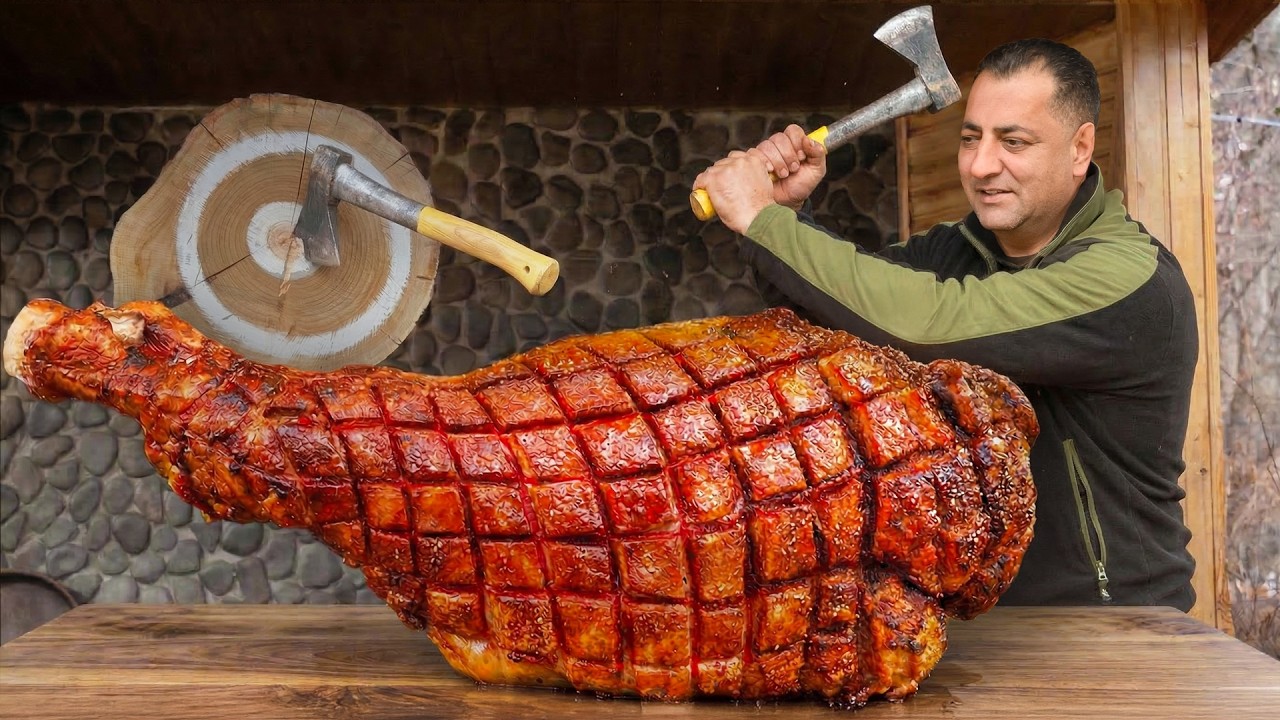 Whole Beef Leg Inside A Homemade Barrel Smoker!