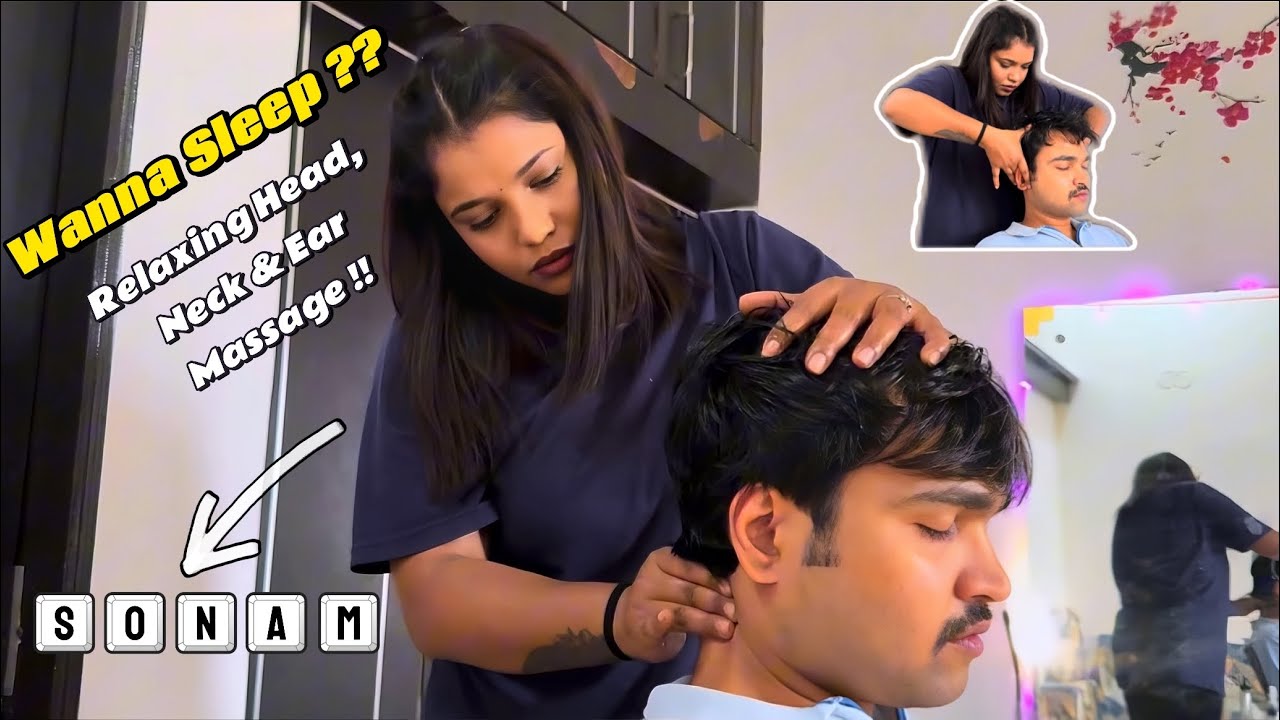 ASMR Head Massage By Beautiful Sonam | Ear, Neck and Forehead Release 🫣