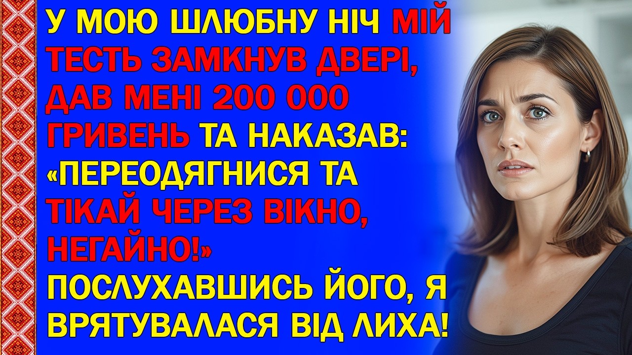 У МОЮ ШЛЮБНУ НІЧ МІЙ ТЕСТЬ ЗАМКНУВ ДВЕРІ, ДАВ МЕНІ 200 000 ГРИВЕНЬ ТА НАКАЗАВ: «ПЕРЕОДЯГНИСЯ ТА...»