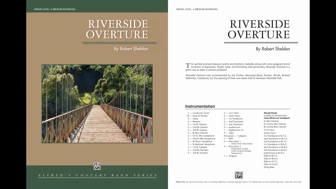 Riverside Overture, by Robert Sheldon – Score & Sound
