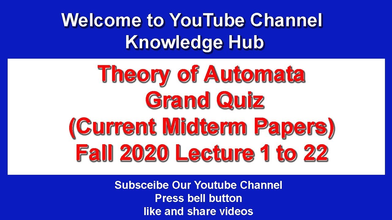 #cs402 theory of automata grand quiz fall 2020