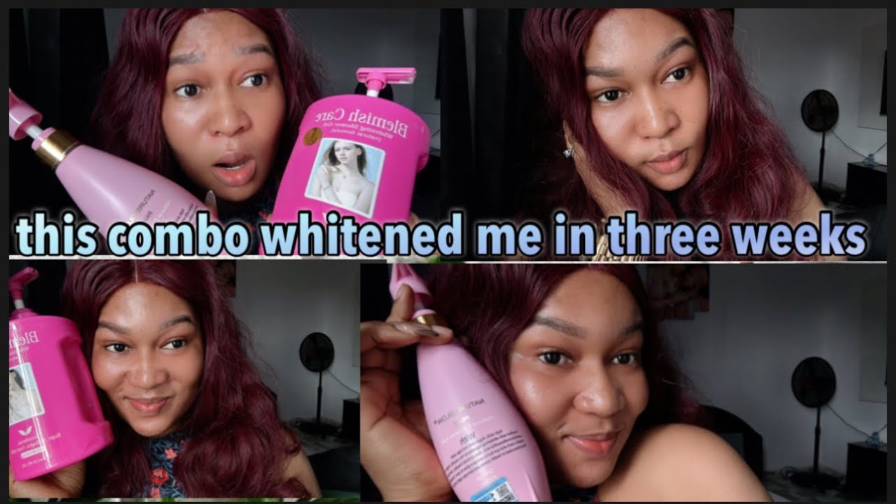 Skin whitening combo. Blemish care whitening wash & nature glow Paris