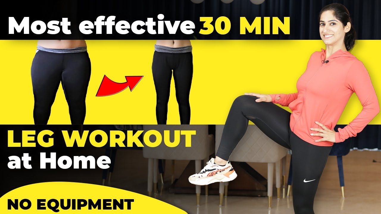 30-Minute Leg Workout at Home | No Equipments Lower Body Exercises by GunjanShouts