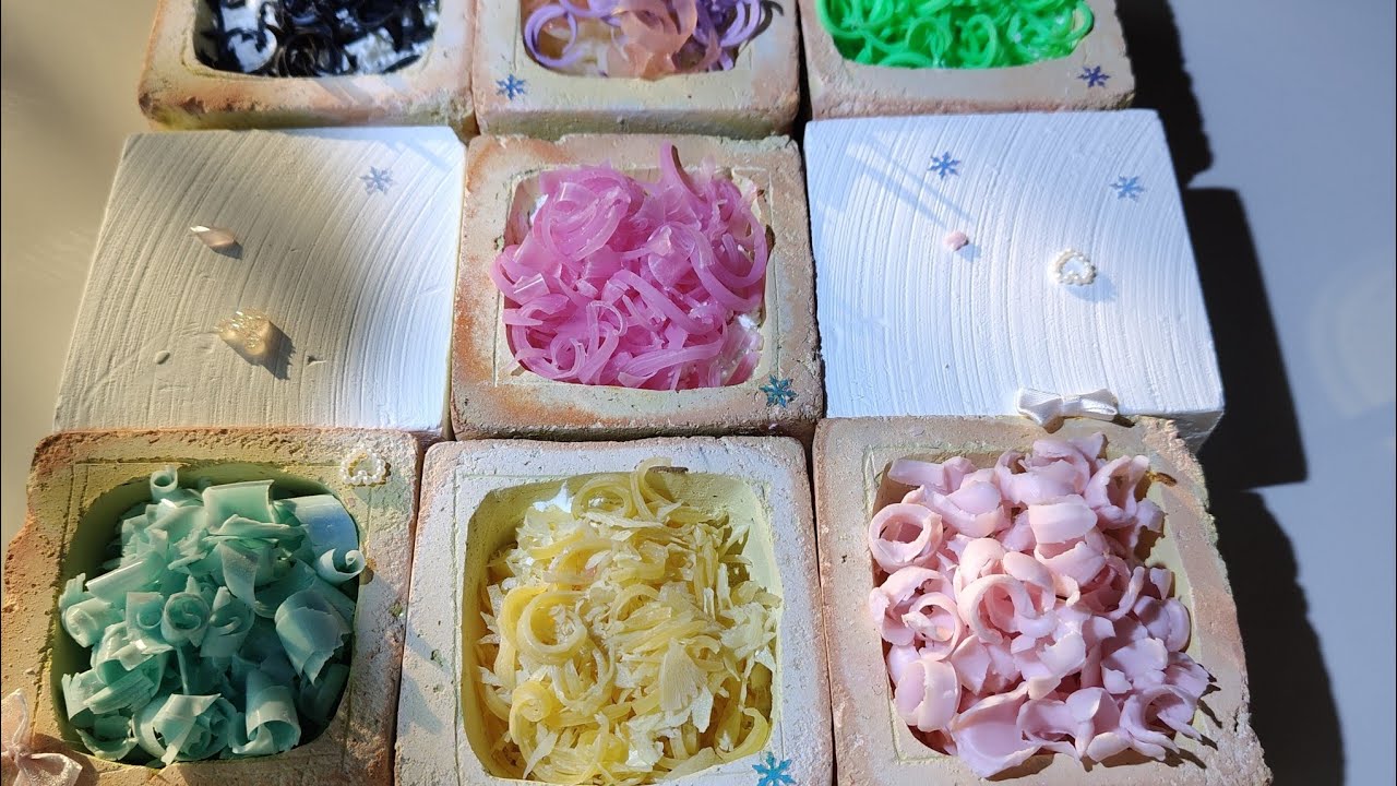 Soap chalk reform丨Starch sandwich #oddlysatisfying丨夹心粉笔碎