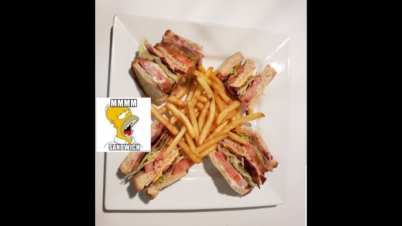 EL MEJOR CLUB 🥪SANDWICH CON PAPAS FRITAS😋 FACIL DE PREPARAR