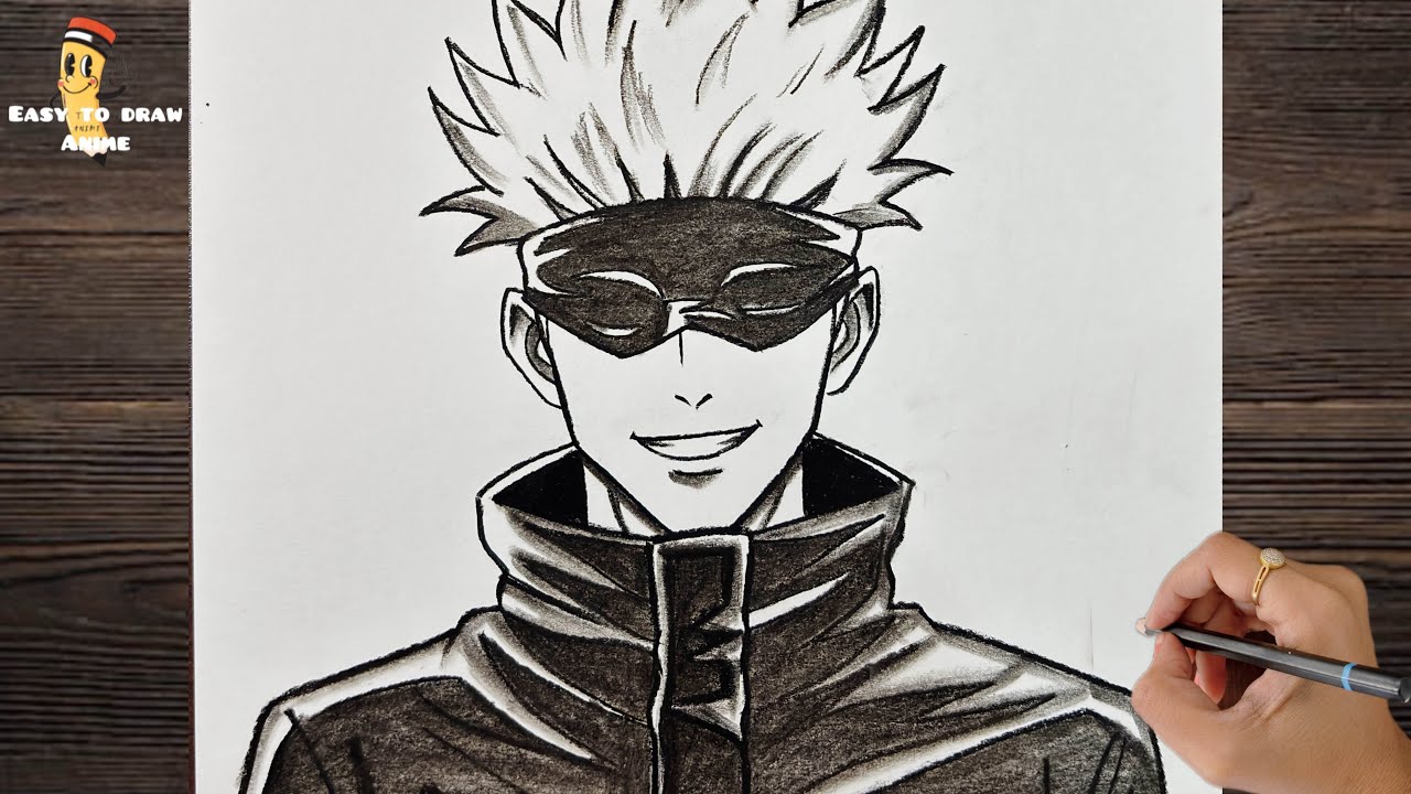 How to draw Gojo Satoru || Jujutsu Kaisen drawing tutorial || Easy to draw anime 