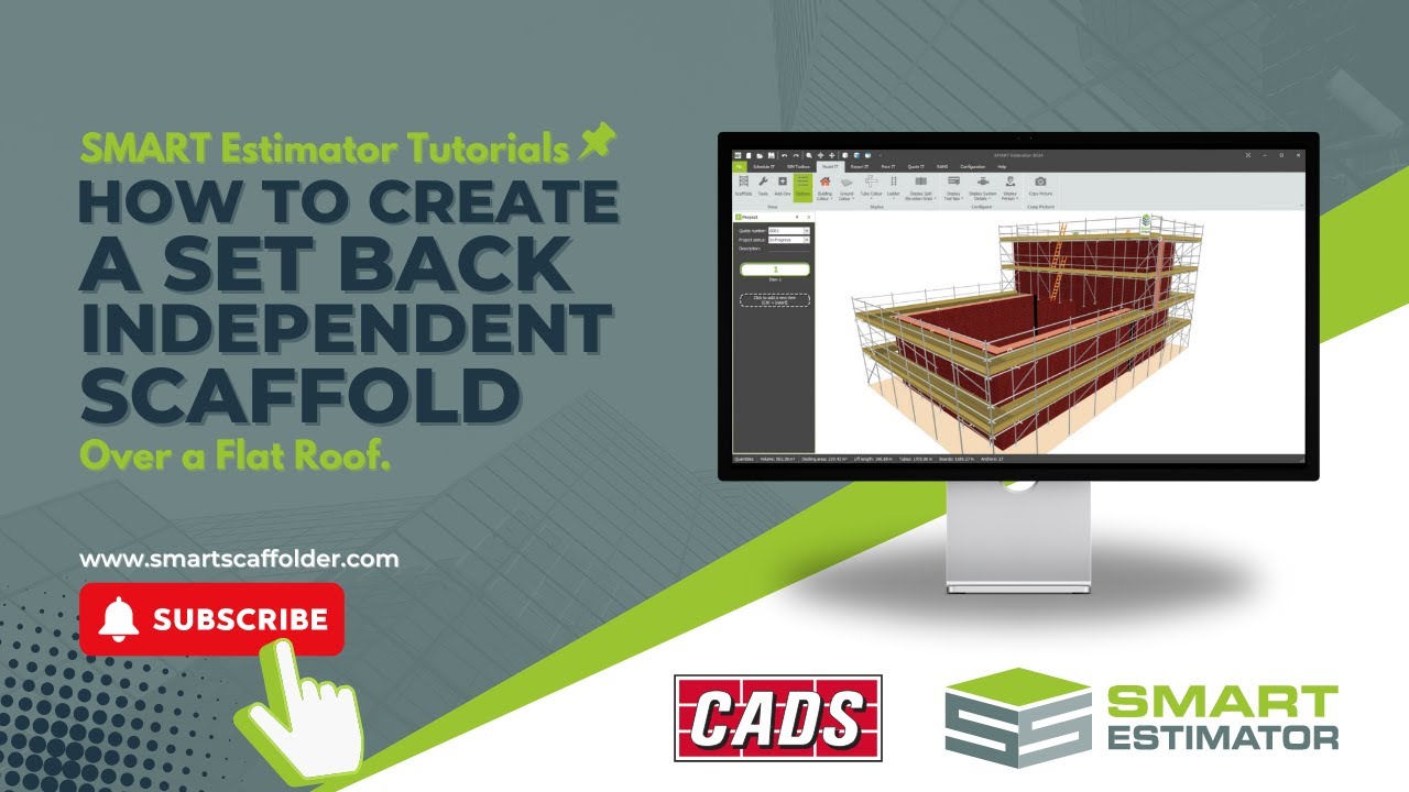 How to Create a Set back independent scaffold over flat roof