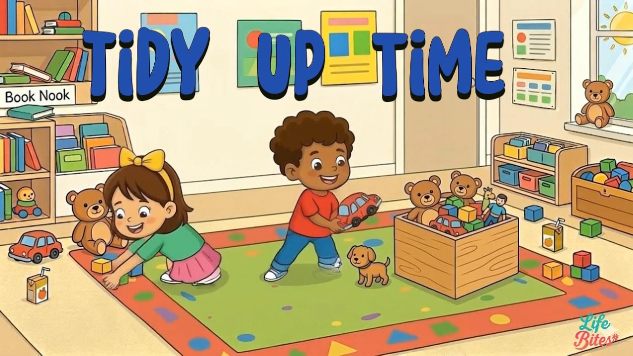Tidy Up Time Song | Fun Clean Up Song for Kids ✨🧸