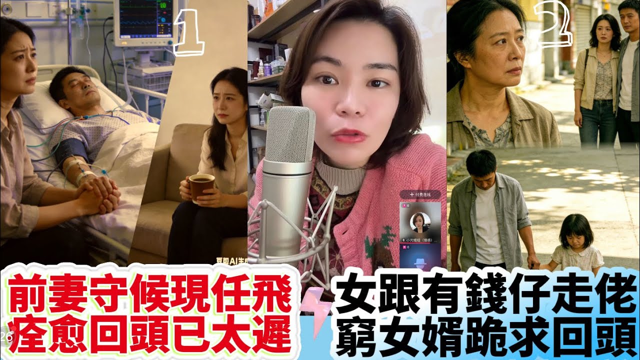 男友出事 前妻守侯現任飛，痊癒現任回頭已太遲/阿女跟有錢仔走佬 窮女婿跪求回頭 #情感 #廣東話 #情感故事 #分享 #婚姻 #諸事姐