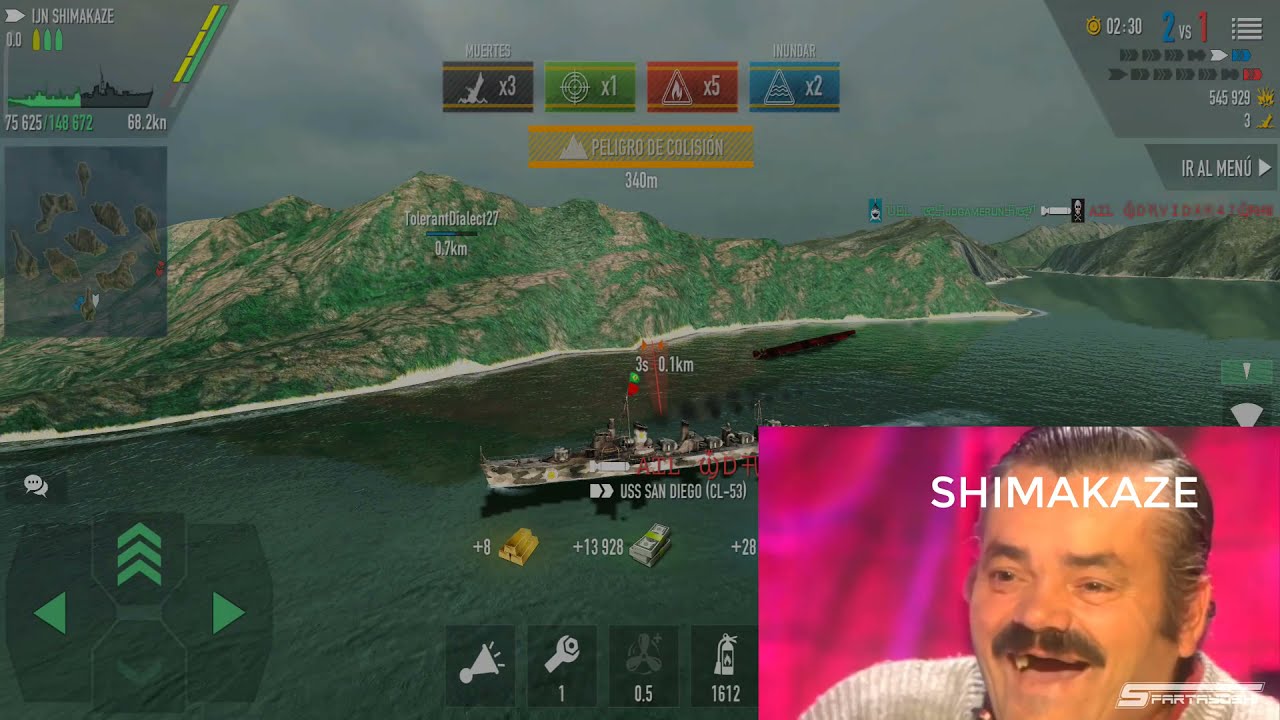[Battle of Warships](Momentos Divertidos) BATALLAS ÉPICAS Y JUGADAS EPICAS CON EL SHIMAKAZE.EXE