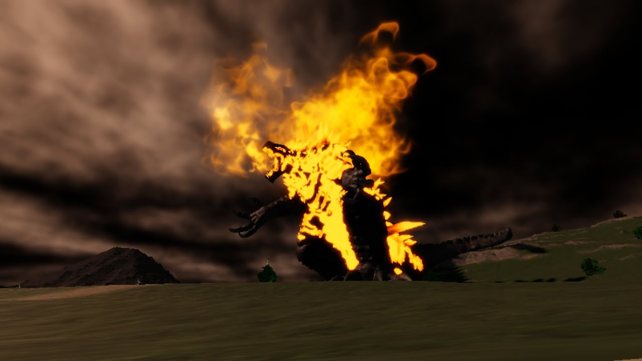Flaming gorvathor gameplay (Roblox Kaiju bloodbath)