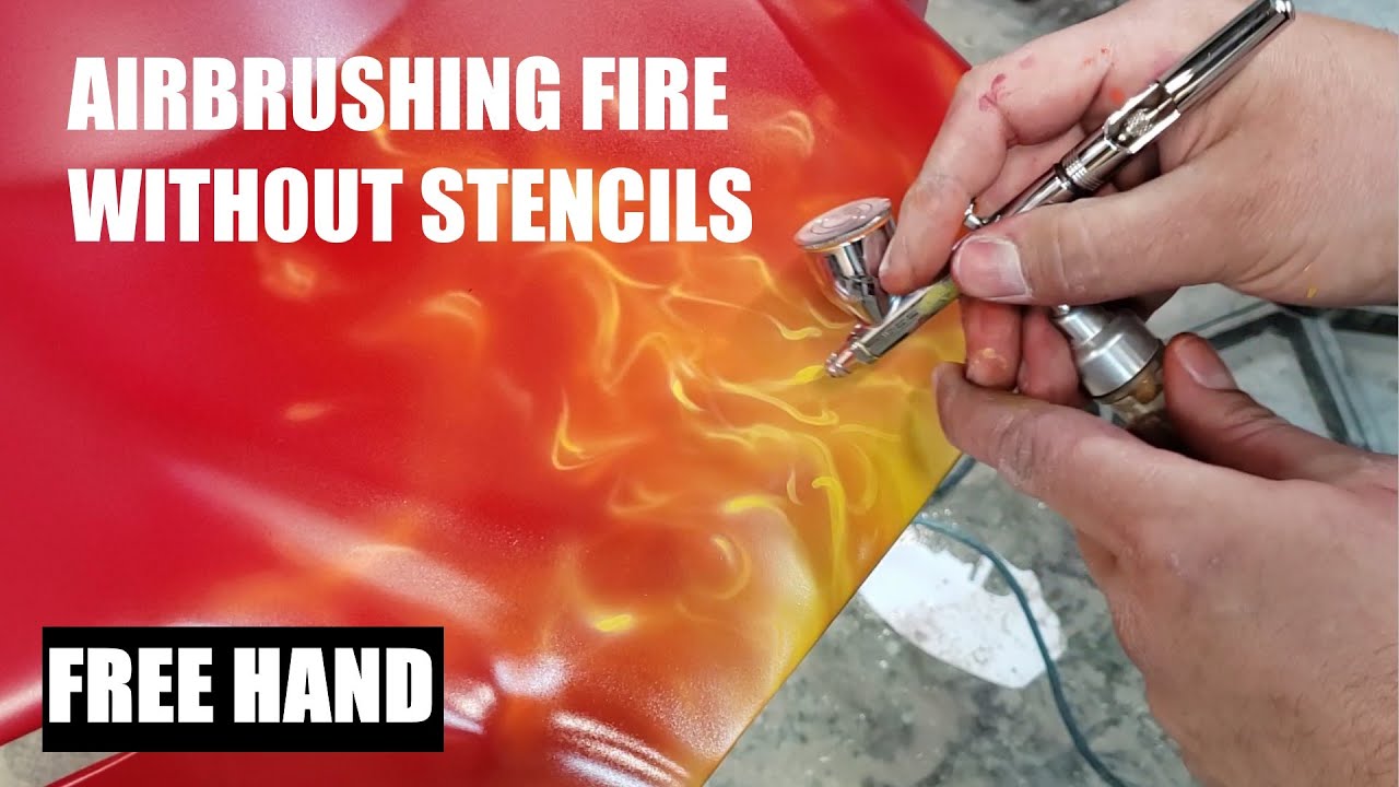 Airbrushing Fire on Power Wheels (Freehand)