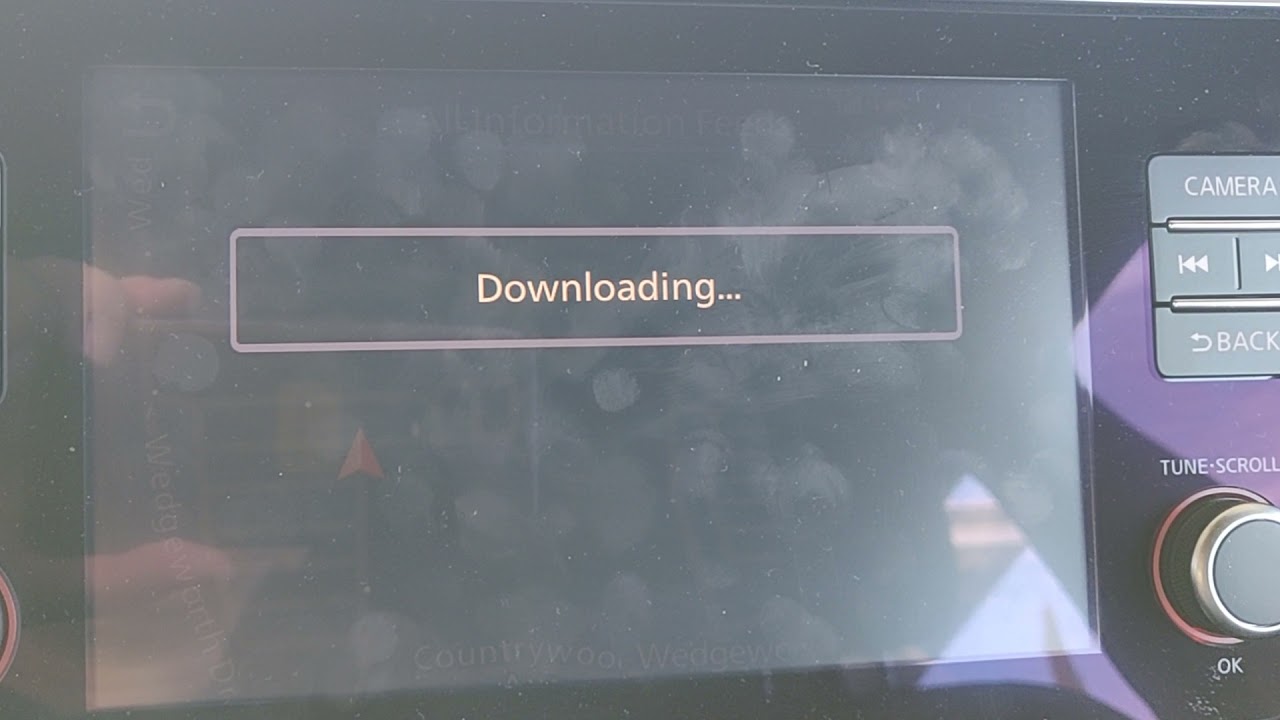 2021 Nissan Leaf map update non-stoped download time