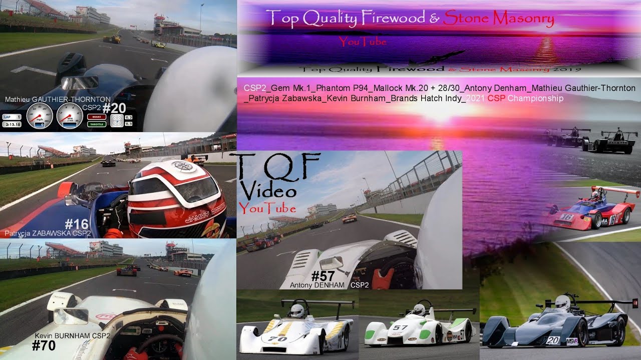 CSP2 Gem Mk1+Phantom P94+Mallock Mk28/30+Mk20_onboard 4 CSP2 cars_Brands Hatch Indy_2021 CSP Champs