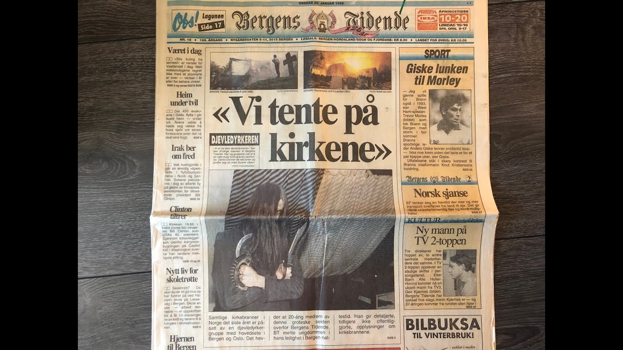 Bergens Tidende 92-93 / Øystein Aarseth / Mayhem