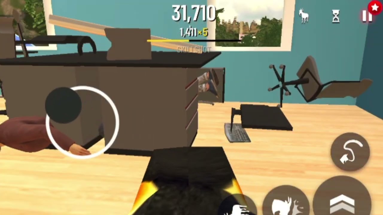 Я играю в Goat simulator со своим другом 