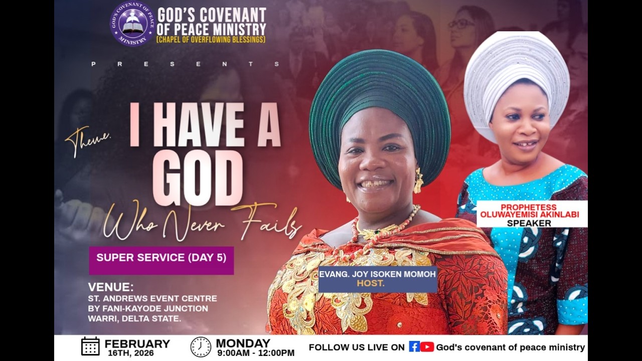 SUPER SERVICE II DAY 5II WITH EVANG JOY ISOKEN MOMOH & PROPHETESS OLUWAYEMISI AKINLABI II 16-02-2026