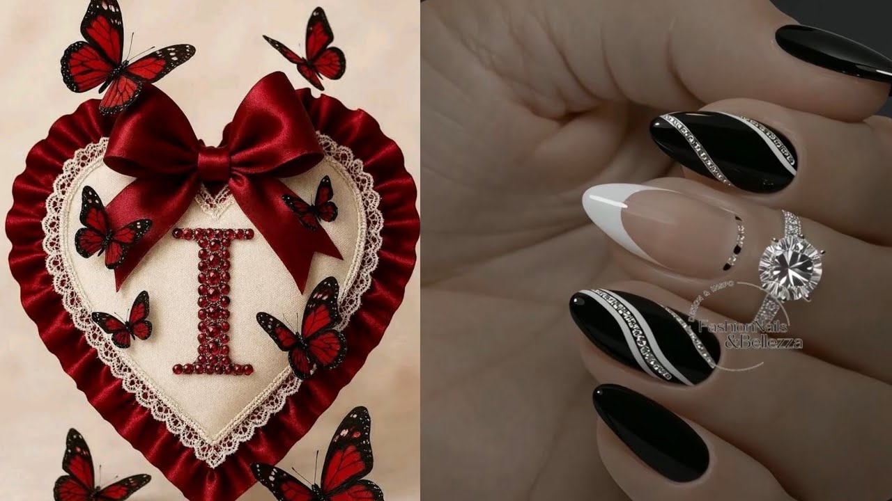 Choose your first name letter and see you beautiful nail 