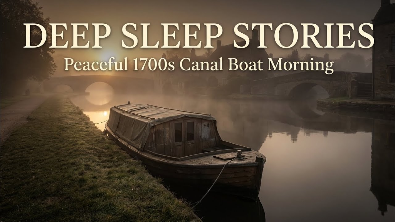 Peaceful Canal Boat Morning (1700s) 💤 Deep Sleep Story | Calm Historical Sleep Story for Adults