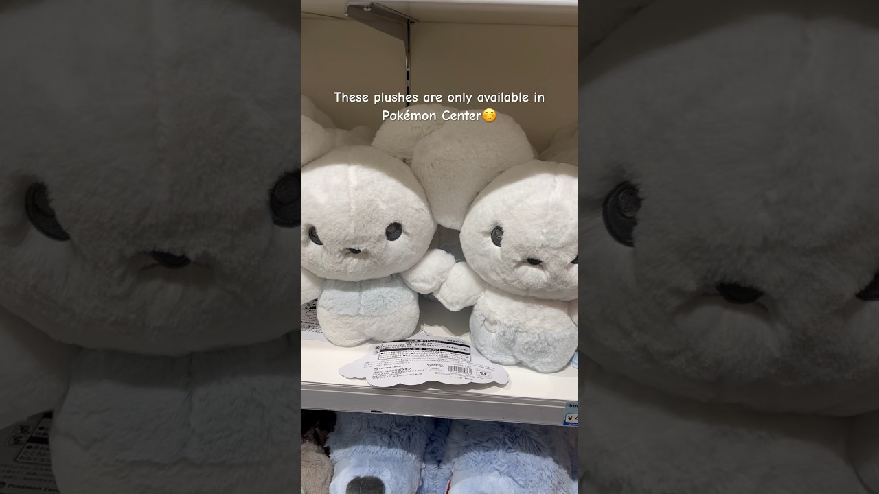 New fluffy plushes at Pok&eacute;mon Center Osaka in Japan