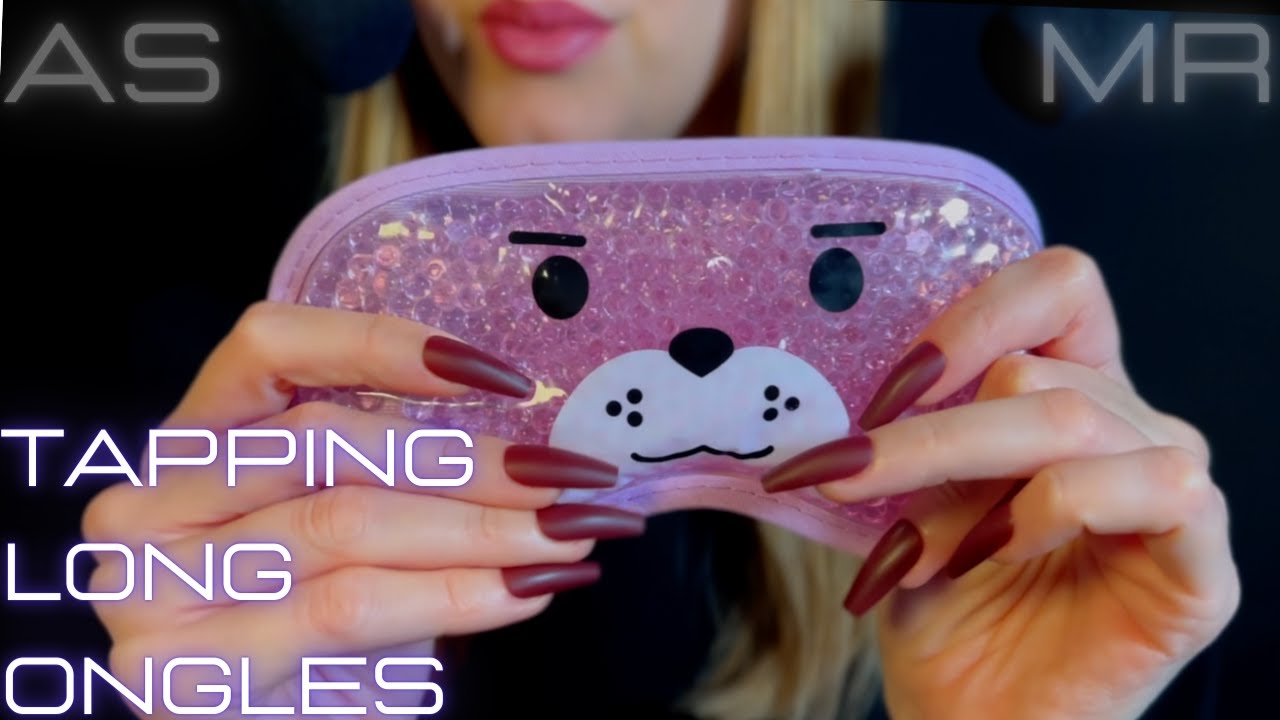 [French ASMR] Tapping and Whispering for Sleep ♡ Long Nails ♡