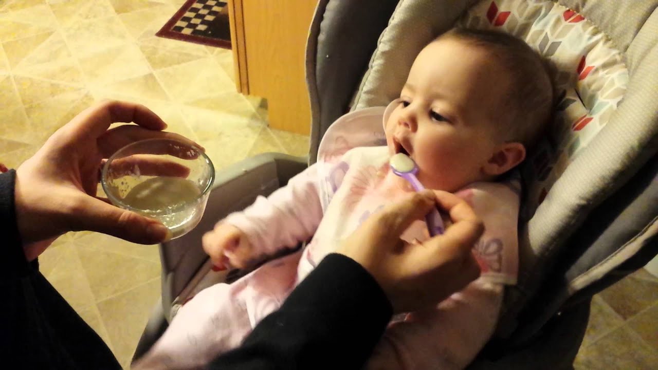 Cora's first oatmeal