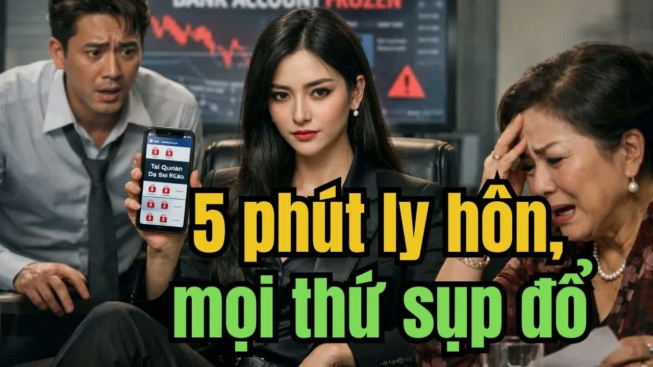 Chỉ 5 phút sau ly hôn, vợ khóa 9 tài khoản, mẹ chồng cười cho đến khi trả giá, cả nhà choáng nặng