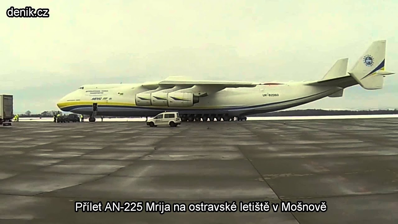 Přílet AN-225 na ostravské letiště v Mošnově