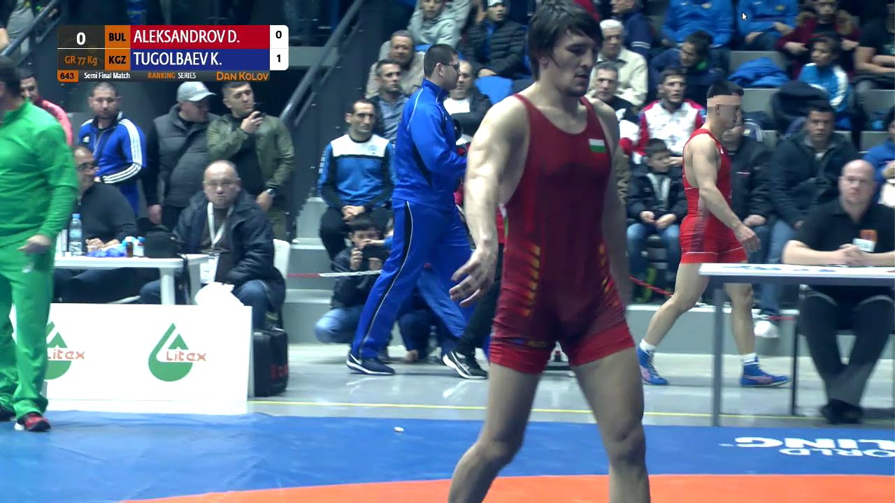 1/2 GR - 77 kg: D. ALEKSANDROV (BUL) v. K. TUGOLBAEV (KGZ)