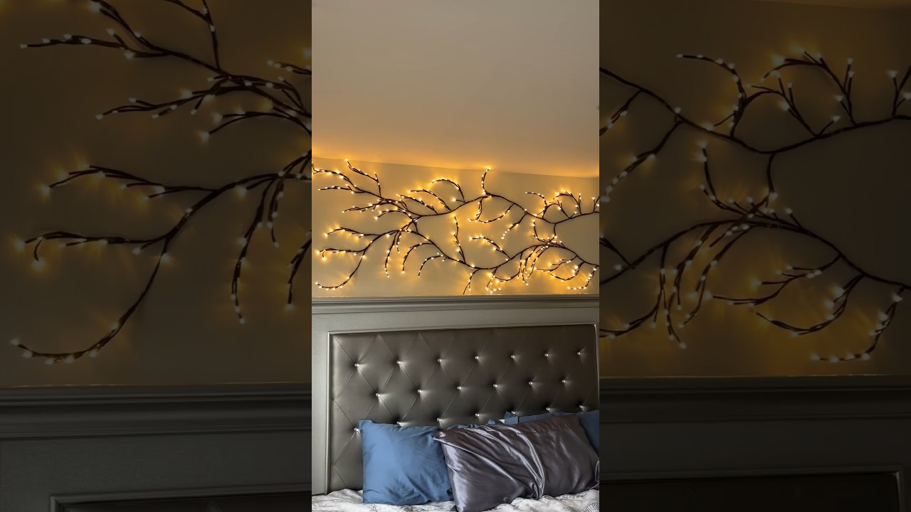 MUST HAVE LED TREE BRANCH LIGHT BEDROOM DECOR😍 #shorts #ledlights #bedroomdecor