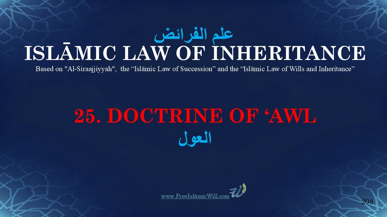 25. THE DOCTRINE OF AL-'AWL