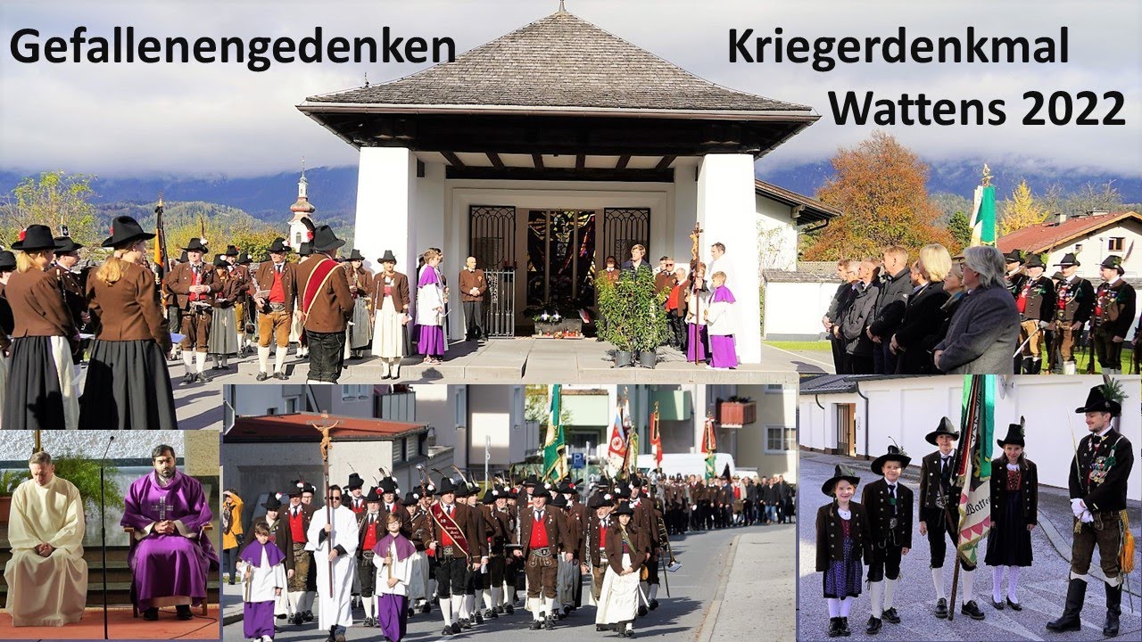 Gefallenengedenkfeier 1. + 2.  Weltkrieg - Kriegerdenkmal Wattens 2022
