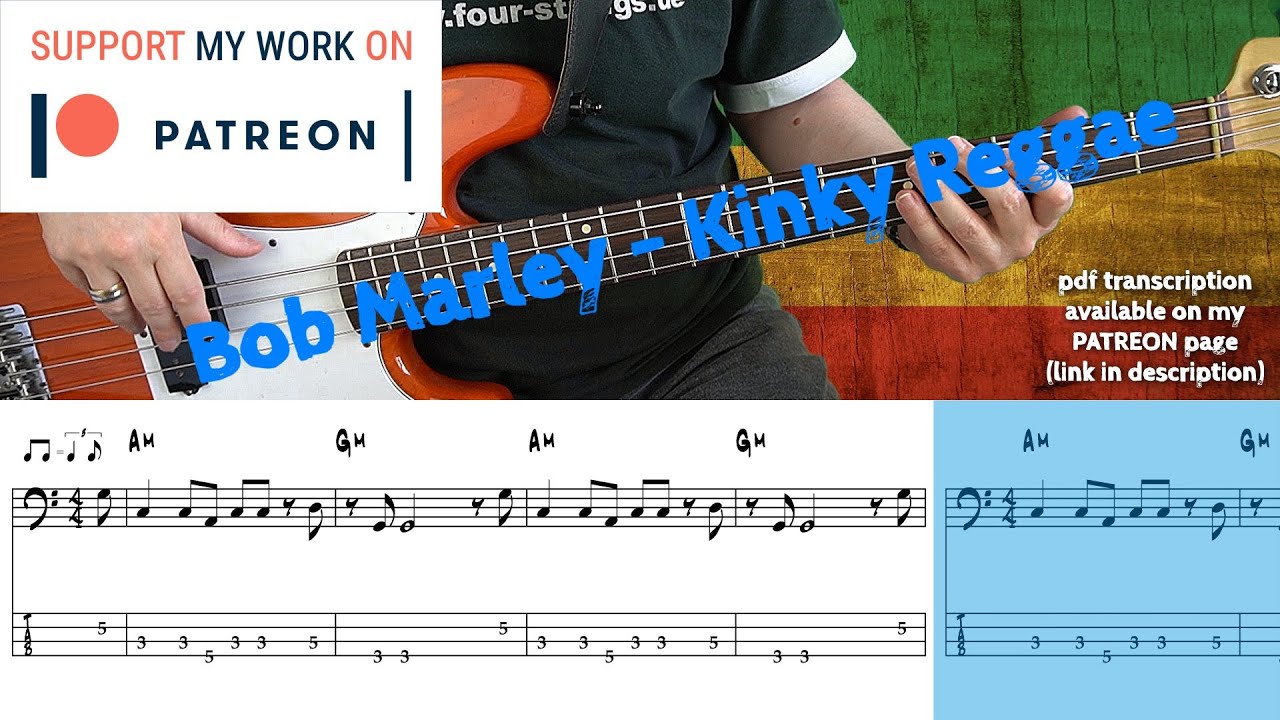 Bob Marley - Kinky Reggae (Bass cover with tabs)